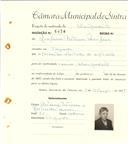 Registo de matricula de velocipedista em nome de Joaquim Antunes Marques, morador na Tapada, com o nº de inscrição 6436.