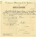Registo de velocípede com o nº 7337, em nome de Jorge António Monteiro Margarido Correia, morador em Sintra.