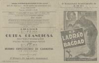 Programa do filme "O Ladrão de Bagdad"  com a participação dos atores Conrad Veldt e June Duprez.