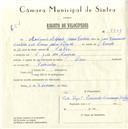 Registo de velocípede de marca Deka, com o nº 5601, em nome de António Alfredo Jesus Carteiro, morador em S. João das Lampas.