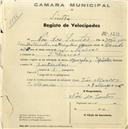 Registo de velocípede de marca Gazela, com o nº 1239, em nome de Noé dos Santos, morador em S. Marcos.