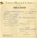 Registo de velocípede de marca Vilar, com o nº 7892, em nome de Salvador Catarino Gonçalves, morador em Albarraque.