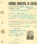 Registo de matricula de cocheiro profissional em nome de Francisco Luís Ramos, morador em Queluz, com o nº de inscrição 896.