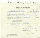 Registo de velocípede de marca Andorinha, com o nº 8616, em nome de Amabelino da Silva Polido, morador em Odrinhas.