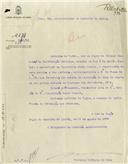 Ofício dirigido ao Administrador do Concelho de Sintra, proveniente do Presidente da Comissão Administrativa da Câmara Municipal de Lisboa, Henrique Linhares de Lima, solicitando a intimação de  Joaquim da Purificação Descalço, morador em Queluz, a pagar uma importância correspondente a uma faixa de 2m2 que levantou para reparar o cano de esgoto do seu prédio, sito na Travessa dos Serradores nº 4, em Lisboa.