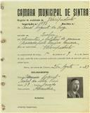 Registo de matricula de velocipedista em nome de Leonel Augusto da Cruz, morador em Queluz, com o nº de inscrição 1773.