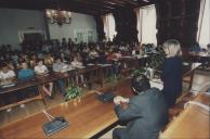 Edite estrela, presidente da Câmara Municipal de Sintra, numa sessão de Assembleia Infantil na sala da Nau do Palácio Valenças.