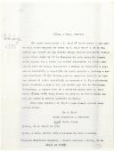 Carta de Paulo Jorge para João d’ Almeida de Melo e Castro a propósito da remessa de arroz e chá bem como de duas caixas de laranja da Penha Longa.   