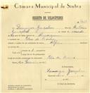 Registo de velocípede de marca Alpino, com o nº 7653, em nome de Domingos Gonçalves, morador em Rio de Mouro.