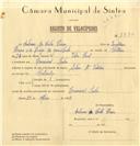 Registo de velocípede de marca Artur & Valadas, com o nº 7930, em nome de António da Costa Pereira, morador em Carrascal.