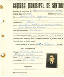 Registo de matricula de carroceiro de 2 ou mais animais em nome de Manuel Pires Nogueira, morador em Seteais, com o nº de inscrição 1914.