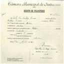Registo de velocípede de marca Helios, com o nº 4832, em nome de Pedro Rui Santiago Ferreira, morador em Morelena.