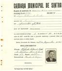 Registo de matricula de carroceiro de 2 ou mais animais em nome de Sérgio António da Rocha, morador em Agualva, com o nº de inscrição 2371.