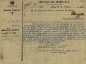 Ofício do Tenente Coronel do Distrito de Recrutamento e Reserva nº 1, João de Passos Pereira de Castro Júnior, ao Administrador do Concelho de Sintra, pedindo para ser capturado o mancebo Carlos de Almeida, filho de pai incógnito e de Maria d'Oliveira, morador em Ponte de Carenque, por se ter ausentado deste Distrito sem autorização.