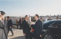 Comitiva composta por o presidente da República, Dr. Jorge Sampaio e o presidente da CMS., Dr. Fernando Seara, nas obras da A16.