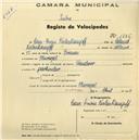 Registo de velocípede com o nº 1686, em nome de Hans .....Kulenraupf, morador em Murraçal.