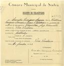 Registo de velocípede com o nº 6479, em nome de Lucílio Marques Loureiro, morador em Pero Pinheiro.