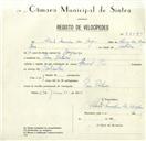 Registo de velocípede de marca Famel, com o nº 8507, em nome de Alberto Amadeu dos Anjos, morador em Pero Pinheiro.