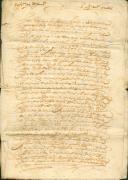 Carta de venda de seis alqueires de trigo feita por Francisco Aires e sua mulher, Maria Pedrosa, moradores em Fação ao padre Luís Rego, clérigo de missa, morador em Sintra.