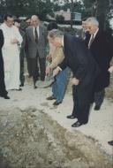 João Justino, Presidente da Câmara Municipal de Sintra, no lançamento da primeira pedra para a construção da Igreja de Santa Maria e São Miguel.