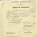 Registo de velocípede de marca Cycles Ideal, com o nº 2037, em nome de João Fernandes Duarte, morador em Morelena.