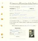 Registo de matricula de cocheiro amador em nome de José da Cunha Torres Fernandes, morador na Baratã, com o nº de inscrição 1216.