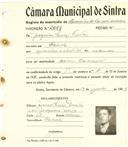 Registo de matricula de carroceiro de 2 ou mais animais em nome de Joaquim Luís Freitas , morador na Cabrela, com o nº de inscrição 2089.