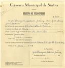 Registo de velocípede com o nº 7080, em nome de José Domingues Medeiros, morador em Rio de Mouro.