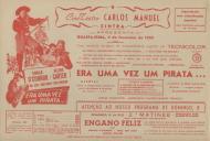 Programa do filme comédia "Era Uma Vez Um Pirata" com a participação de Donald O'Connor, Helena Carter, Will Geer, John Emery e Hope Emerson.