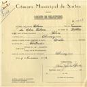Registo de velocípede de marca Aprilia, com o nº 6238, em nome de João de Jesus Ribeiro, morador em Almoçageme.