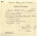 Registo de velocípede de marca Sachs, com o nº 9571, em nome de Maximino Rodrigues da Rosa, morador em Catribana.