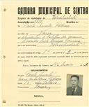 Registo de matricula de velocipedista em nome de Paulo Duarte Pedroso, morador na Várzea, com o nº de inscrição 1999.