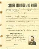 Registo de matricula de cocheiro profissional em nome de José Valente, morador em Venda Seca, com o nº de inscrição 745.
