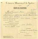 Registo de velocípede com o nº 7265, em nome de Manuel Fernandes Ribeiro, morador em Mem Martins.
