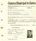 Registo de matricula de carroceiro de 2 ou mais animais em nome de João Hipácio Rosa Nunes, morador em Almoçageme, com o nº de inscrição 2118.