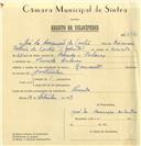 Registo de velocípede de marca Renault, com o nº 6642, em nome de José da Assunção de Castro, morador em Penedo, Colares.