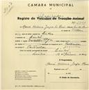 Registo de velocípede com o nº 2347, em nome de Maria Helena Gaspar dos Reis, moradora em Linhó.
