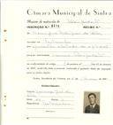Registo de matricula de velocipedista em nome de Henrique Rodrigues da Silva, morador em Fontanelas, com o nº de inscrição 6494.