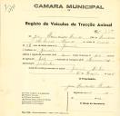 Registo de um veiculo de duas rodas tirado por dois animais de espécie bovina destinado a transporte de mercadorias em nome de José Francisco Franco, morador em Gouveia.