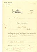 Conclusão das obras na propriedade em Sintra em nome de Rodrigo Peixoto com o Processo OB nº 185/1923, com a licenças de construção nº 163 e 164 de 09/05/1923.