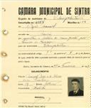 Registo de matricula de velocipedista em nome de João Manuel, morador em Mourão, com o nº de inscrição 2156.