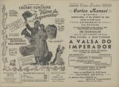 Programa do filme musical "A Valsa do Imperador" com a participação de Bing Crosby e Joan Fontaine.