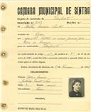 Registo de matricula de velocipedista em nome de Beatriz Madeira Santos, moradora no Cacém, com o nº de inscrição 3057.