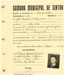 Registo de matricula de velocipedista em nome de José Cipriano de Figueiredo, morador em Vila Verde, com o nº de inscrição 1930.