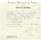 Registo de velocípede de marca tipo especial, com o nº 8526, em nome de João Rosa dos Reis, morador em Serração, Vale de Lobos.