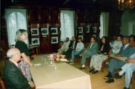 Presidente da Câmara Municipal de Sintra, Drª Edite Estrela discursando durante a exposição Amigos de Benguela no Palácio Valenças.