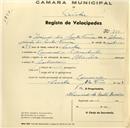 Registo de velocípede de marca Olympique, com o nº 235, em nome de Joaquim dos Santos Ferreira, morador em Carrascal.