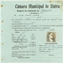 Registo de matricula de velocipedista em nome de Miguel Duarte Casal, morador em Areias, com o nº de inscrição 755.