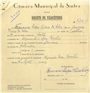 Registo de velocípede de marca Leuman, com o nº 7260, em nome de Francisco Lopes Vieira da Silva, morador em Algueirão.