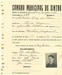 Registo de matricula de cocheiro profissional em nome de António Luís da Silva, morador em Rio de Mouro, com o nº de inscrição 688.